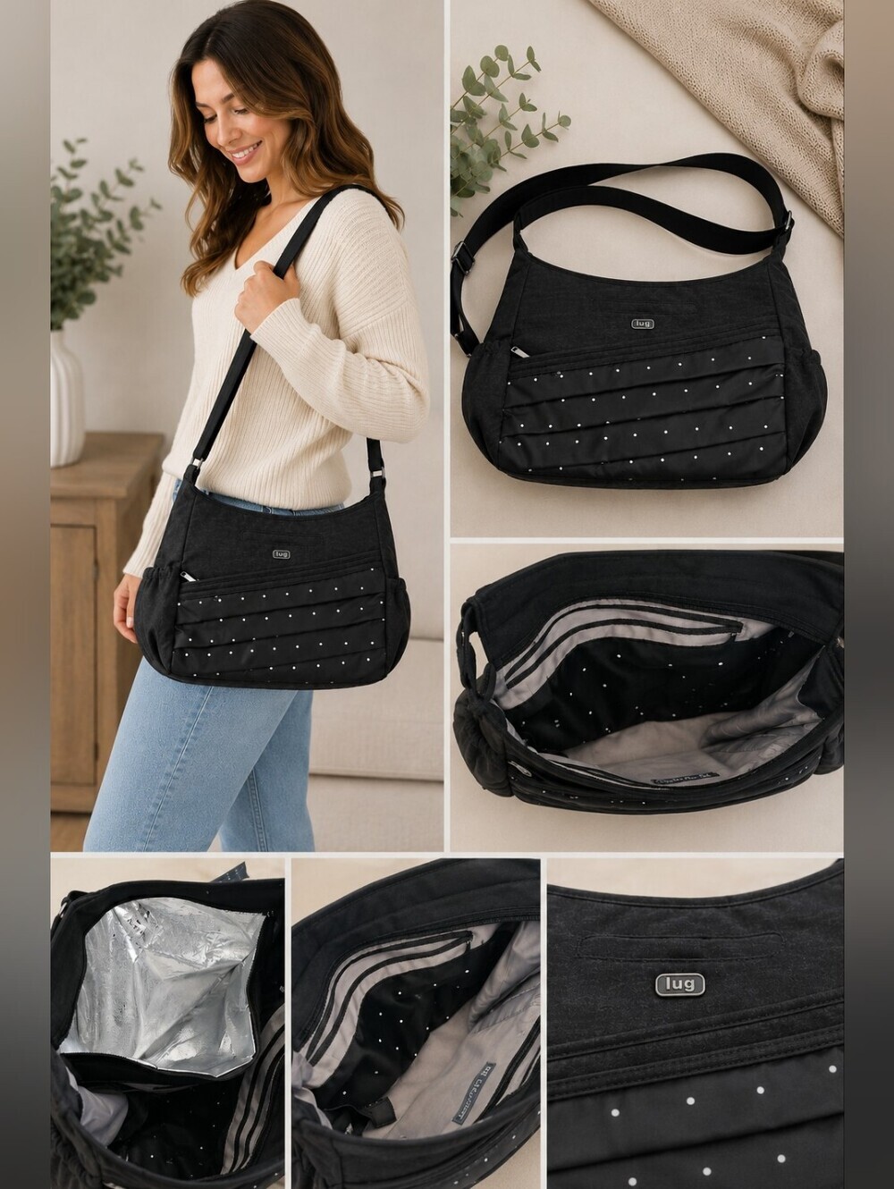 Parachute by Lug Black Travel Crossbody Bag